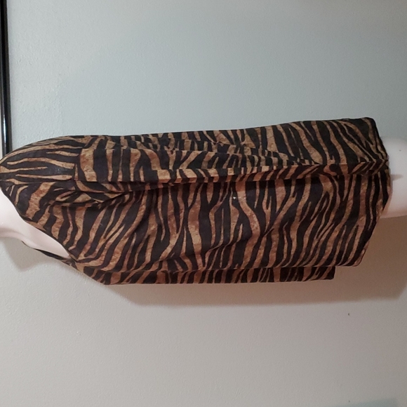 MICHAEL KORS Women's Brown/Black Zebra Print Long Sleeve Tunic Top-EUC-Sz S - Picture 4 of 13